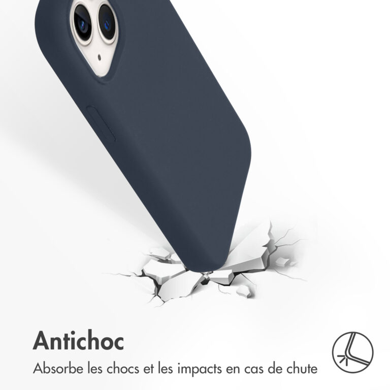 Accezz Liquid Silicone Backcover met MagSafe Apple iPhone 13 Mini - Donkerblauw - Afbeelding 5