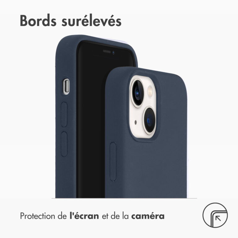 Accezz Liquid Silicone Backcover met MagSafe Apple iPhone 13 Mini - Donkerblauw - Afbeelding 4