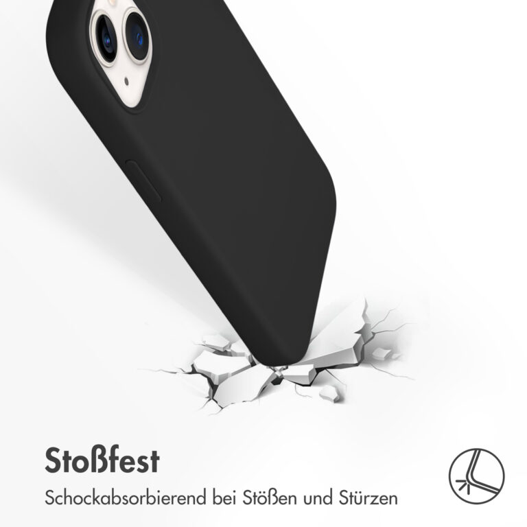 Accezz Liquid Silicone Backcover met MagSafe Apple iPhone 13 - Zwart - Afbeelding 7
