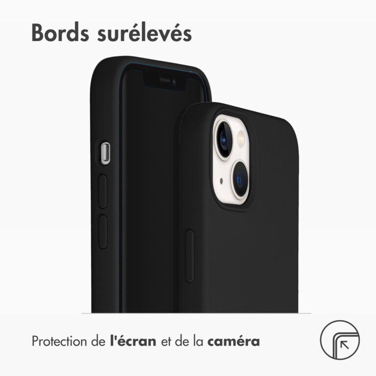 Accezz Liquid Silicone Backcover met MagSafe Apple iPhone 13 - Zwart - Afbeelding 4