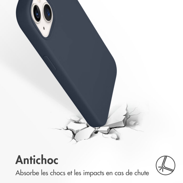 Accezz Liquid Silicone Backcover met MagSafe Apple iPhone 13 - Donkerblauw - Afbeelding 5