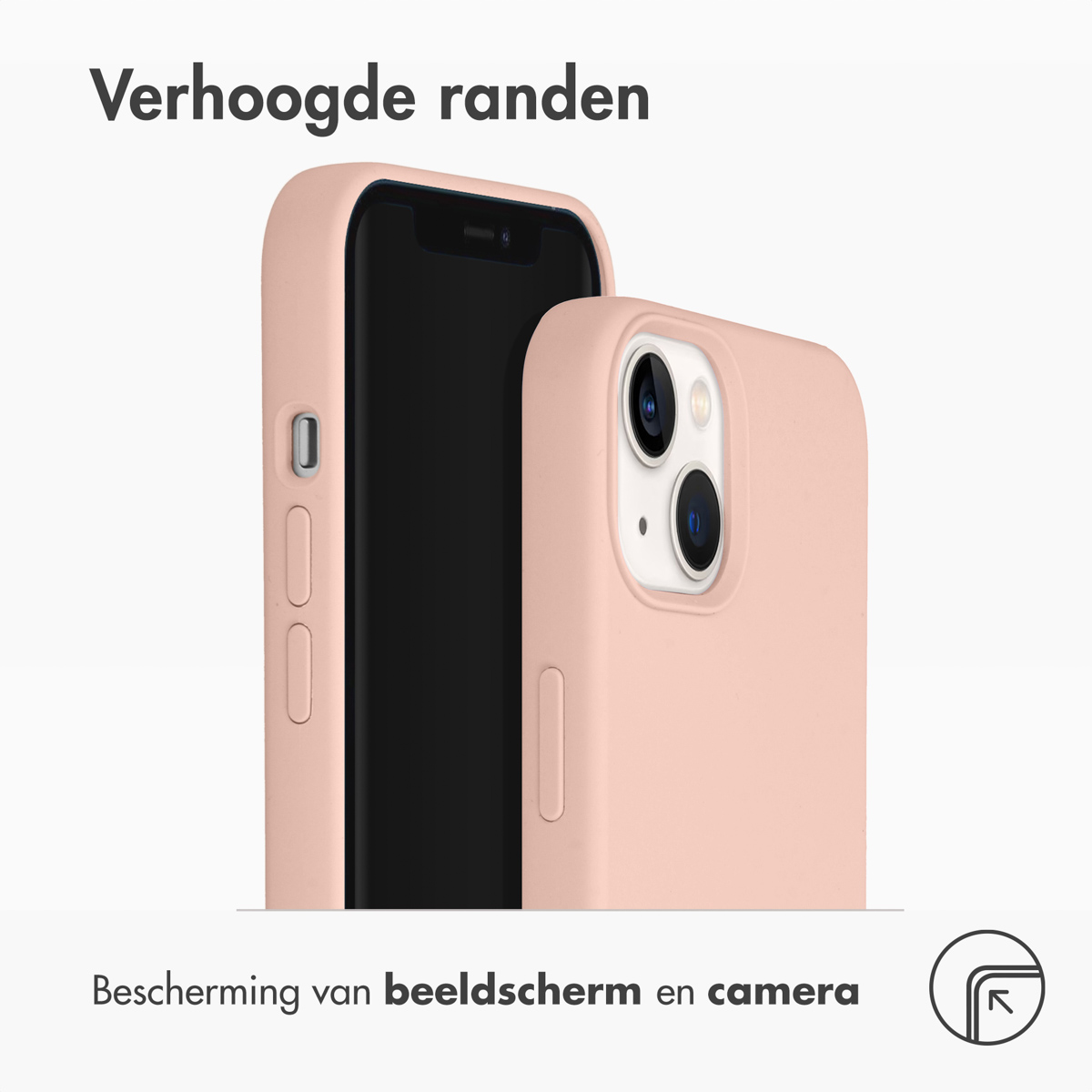 Accezz Liquid Silicone Backcover met MagSafe Apple iPhone 14 / 13 - Roze - Afbeelding 2