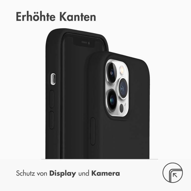 Accezz Liquid Silicone Backcover met MagSafe Apple iPhone 13 Pro - Black - Afbeelding 6