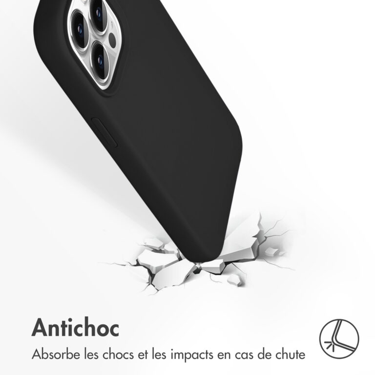 Accezz Liquid Silicone Backcover met MagSafe Apple iPhone 13 Pro - Black - Afbeelding 5