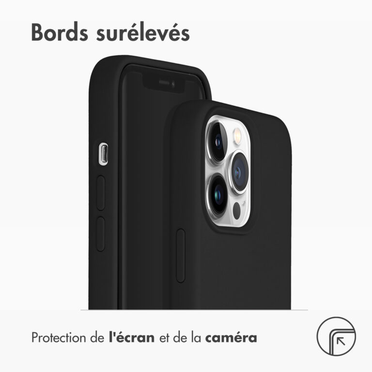 Accezz Liquid Silicone Backcover met MagSafe Apple iPhone 13 Pro - Black - Afbeelding 4