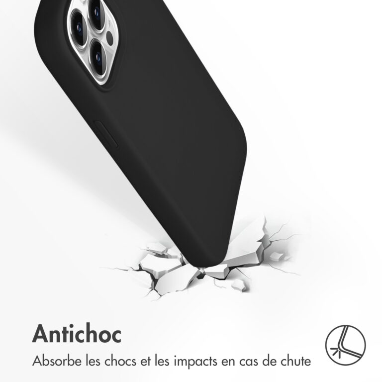 Accezz Liquid Silicone Backcover met MagSafe Apple iPhone 13 Pro Max - Black - Afbeelding 5