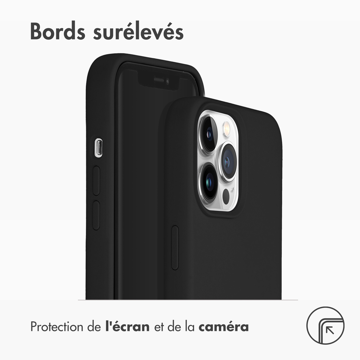 Accezz Liquid Silicone Backcover met MagSafe Apple iPhone 13 Pro Max - Zwart - Afbeelding 4