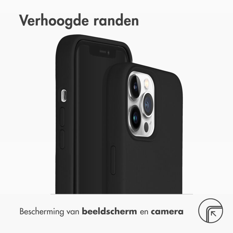 Accezz Liquid Silicone Backcover met MagSafe Apple iPhone 13 Pro Max - Black - Afbeelding 2