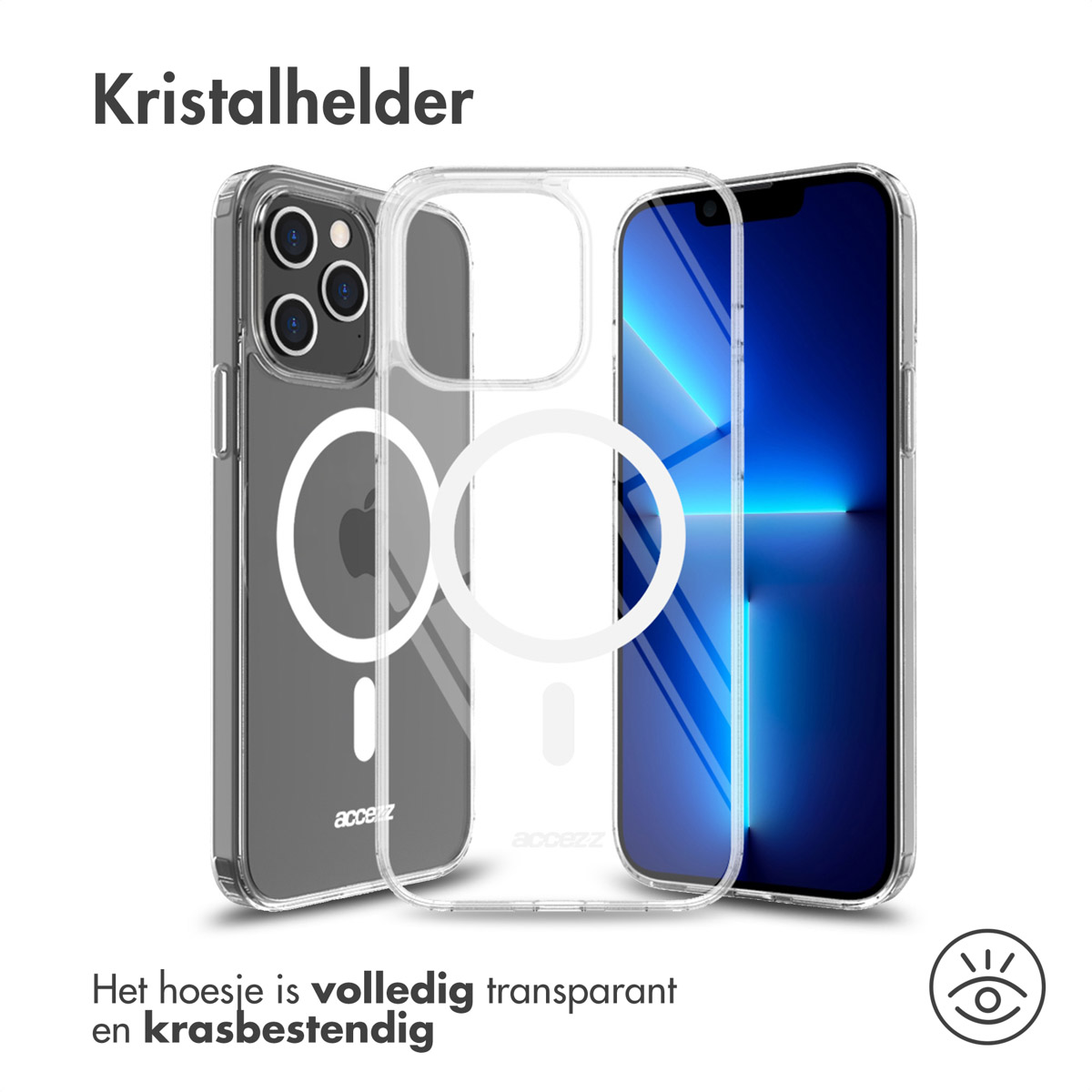 Accezz Clear Backcover met MagSafe Apple iPhone 13 Pro Max - Transparant - Afbeelding 7