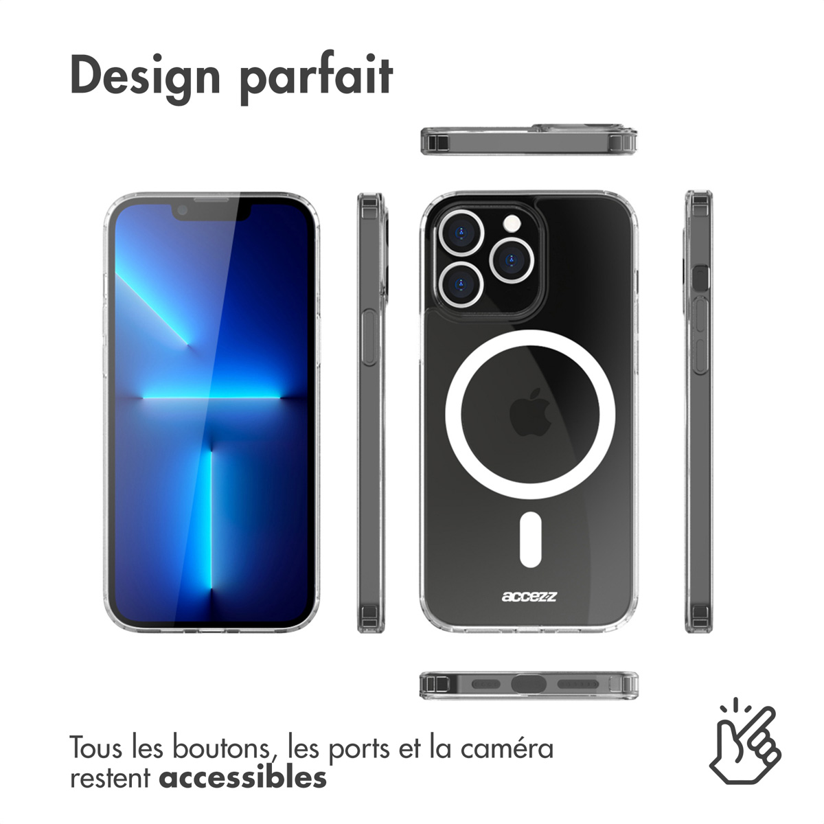 Accezz Clear Backcover met MagSafe Apple iPhone 13 Pro Max - Transparant - Afbeelding 8