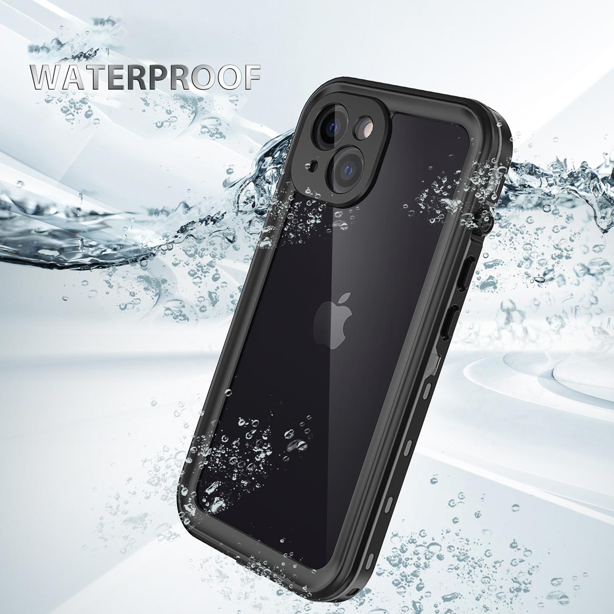 Redpepper Dot Plus Waterproof Backcover Apple iPhone 13 - Zwart - Afbeelding 5