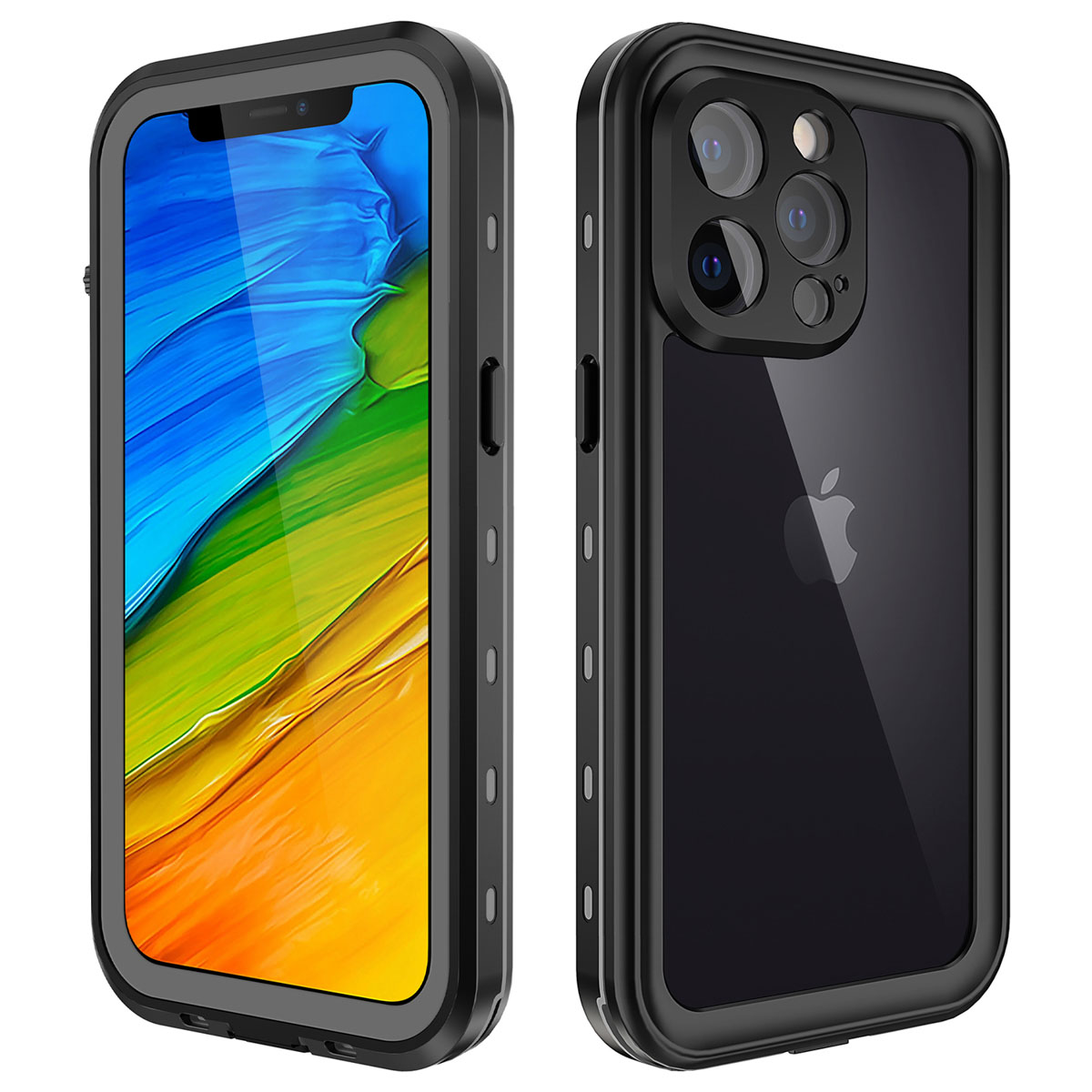 Redpepper Dot Plus Waterproof Backcover Apple iPhone 13 Pro - Zwart