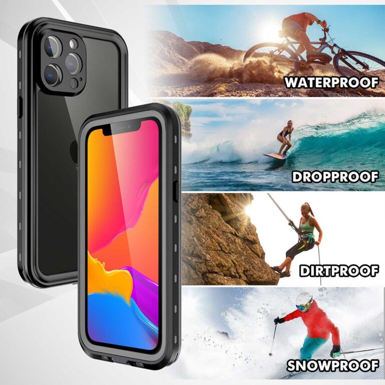 Redpepper Dot Plus Waterproof Backcover Apple iPhone 13 Pro Max - Zwart - Afbeelding 4