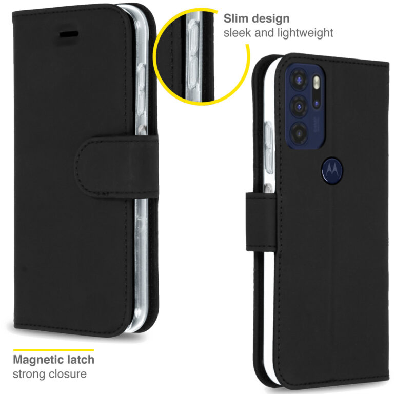 Accezz Wallet Softcase Bookcase Motorola Moto G60s - Zwart - Afbeelding 3
