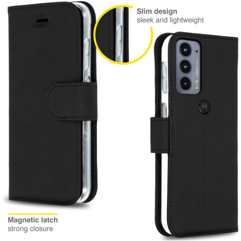Accezz Wallet Softcase Bookcase Motorola Edge 20 - Zwart - Afbeelding 3