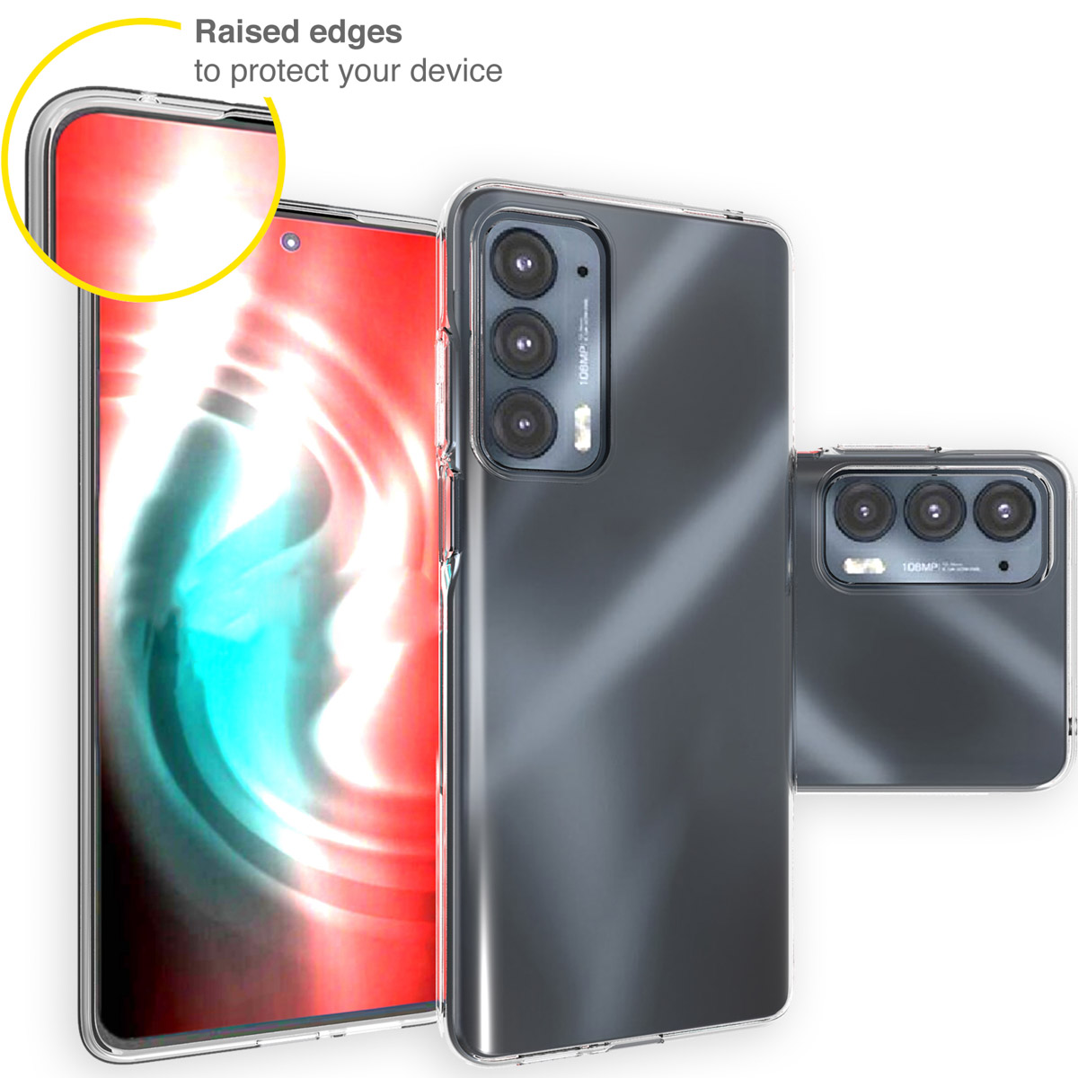 Accezz Clear Backcover Motorola Edge 20 - Transparant - Afbeelding 4