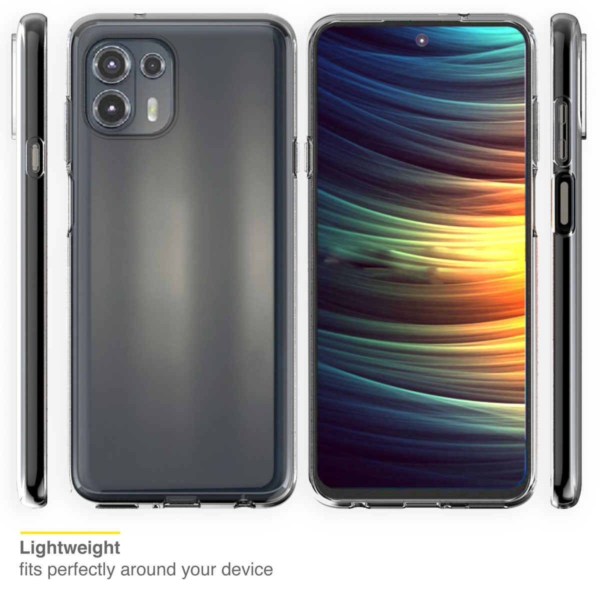 Accezz Clear Backcover Motorola Edge 20 Lite - Transparant - Afbeelding 3