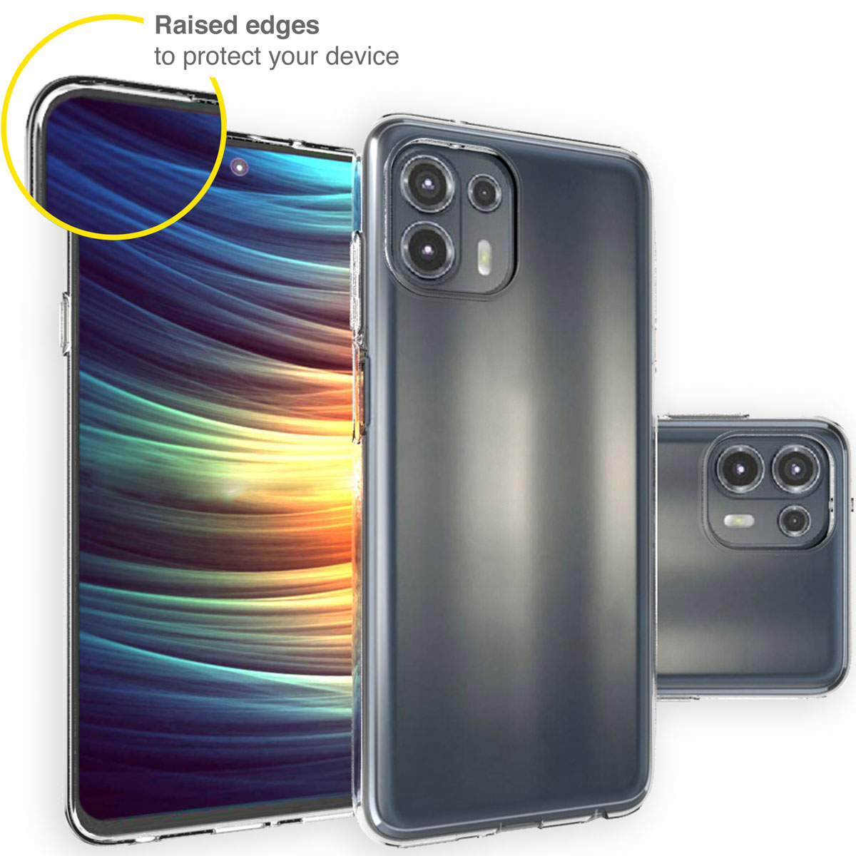 Accezz Clear Backcover Motorola Edge 20 Lite - Transparant - Afbeelding 4