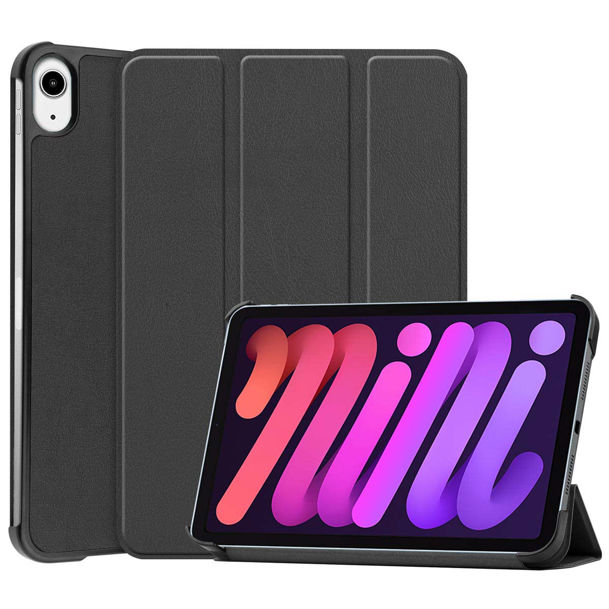 Accezz Trifold Bookcase Apple iPad Mini 7 (2024) / iPad Mini 6 (2021) – Zwart