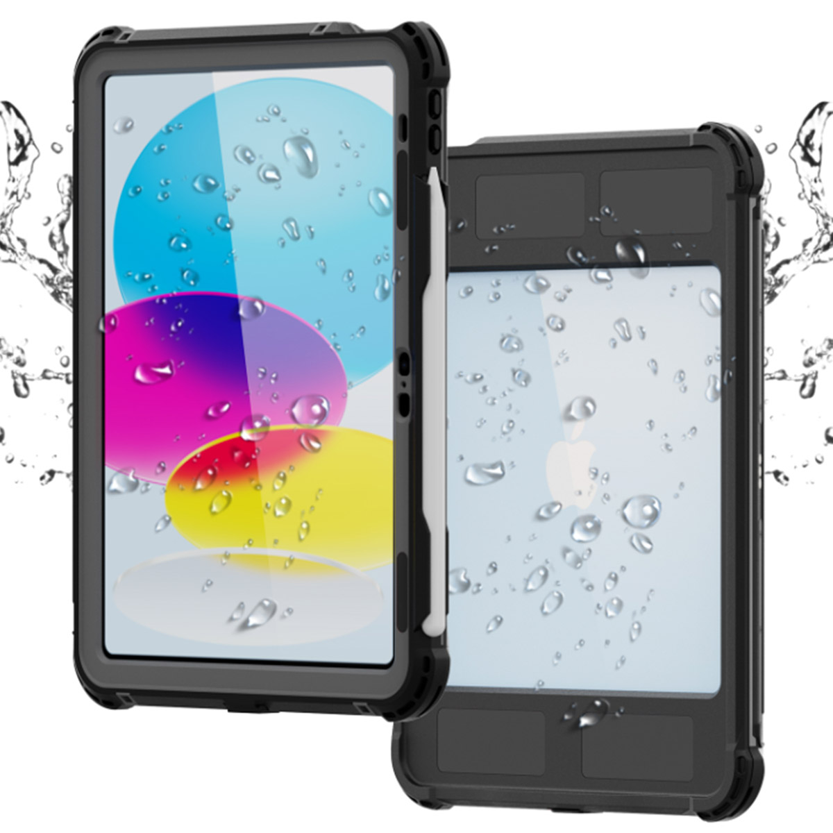 Redpepper Waterproof Backcase Apple iPad 11 (2025) 11 inch A16 / iPad 10 (2022) 10.9 inch - Zwart - Afbeelding 5