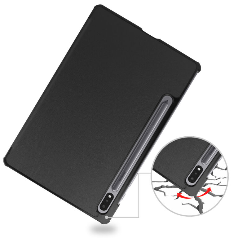 Accezz Trifold Bookcase Samsung Galaxy Tab S8 / S7 - Zwart - Afbeelding 4