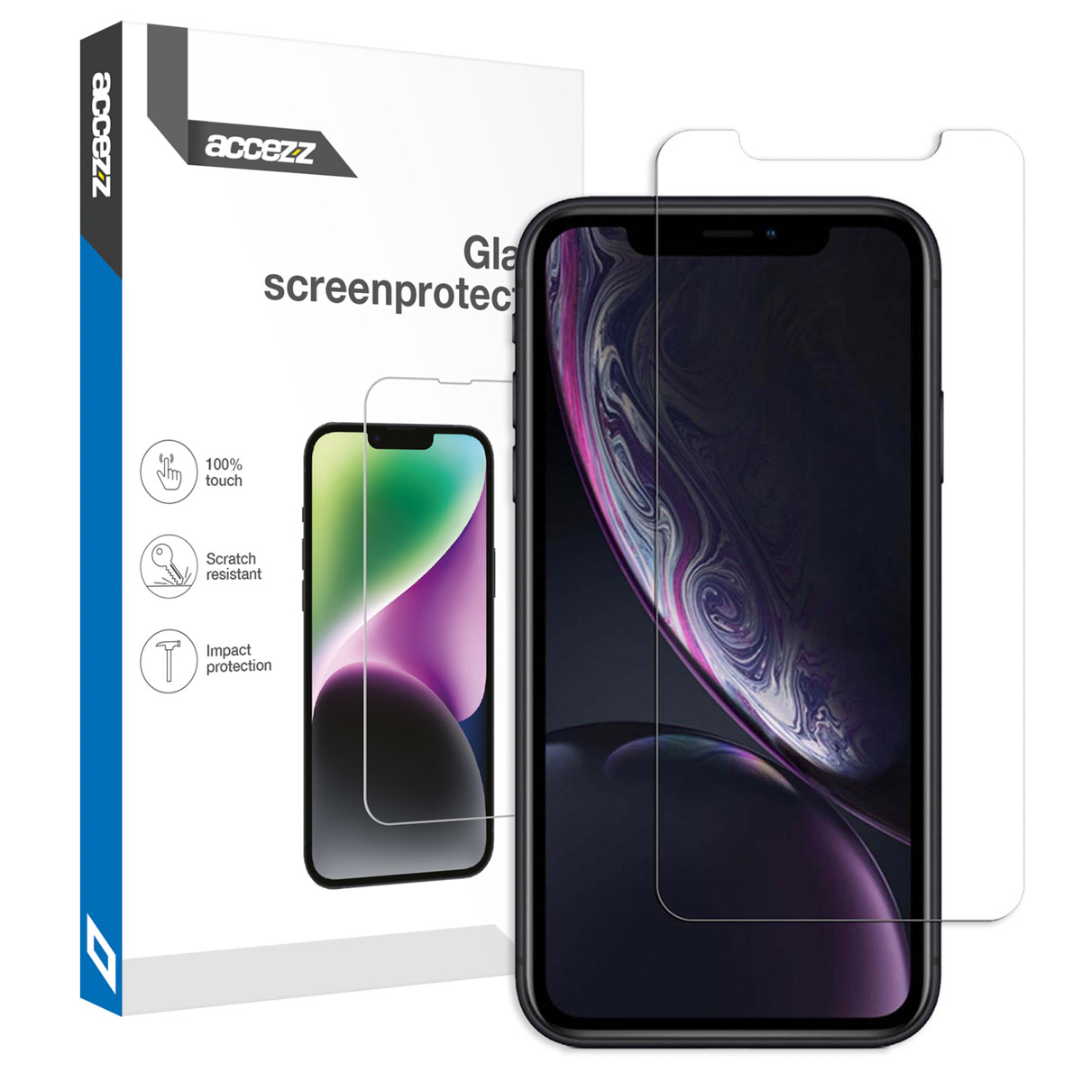 Accezz Gehard Glas Screenprotector Apple iPhone 12 (Pro) / 11 / Xr - Afbeelding 3