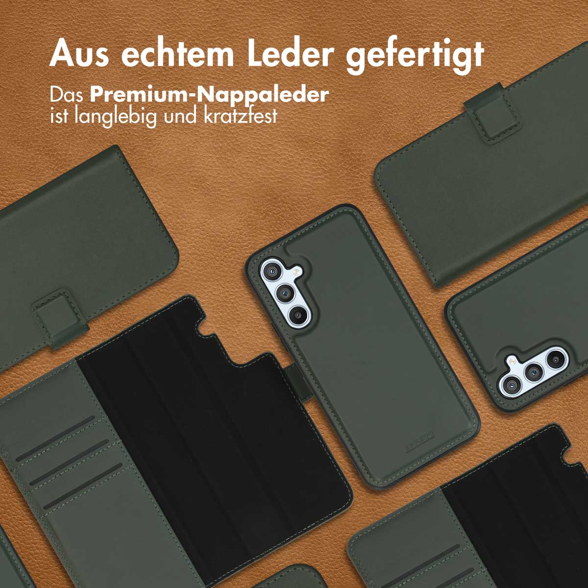 Accezz Premium Leather 2 in 1 Wallet Bookcase Samsung Galaxy A54 (5G) - Groen - Afbeelding 5