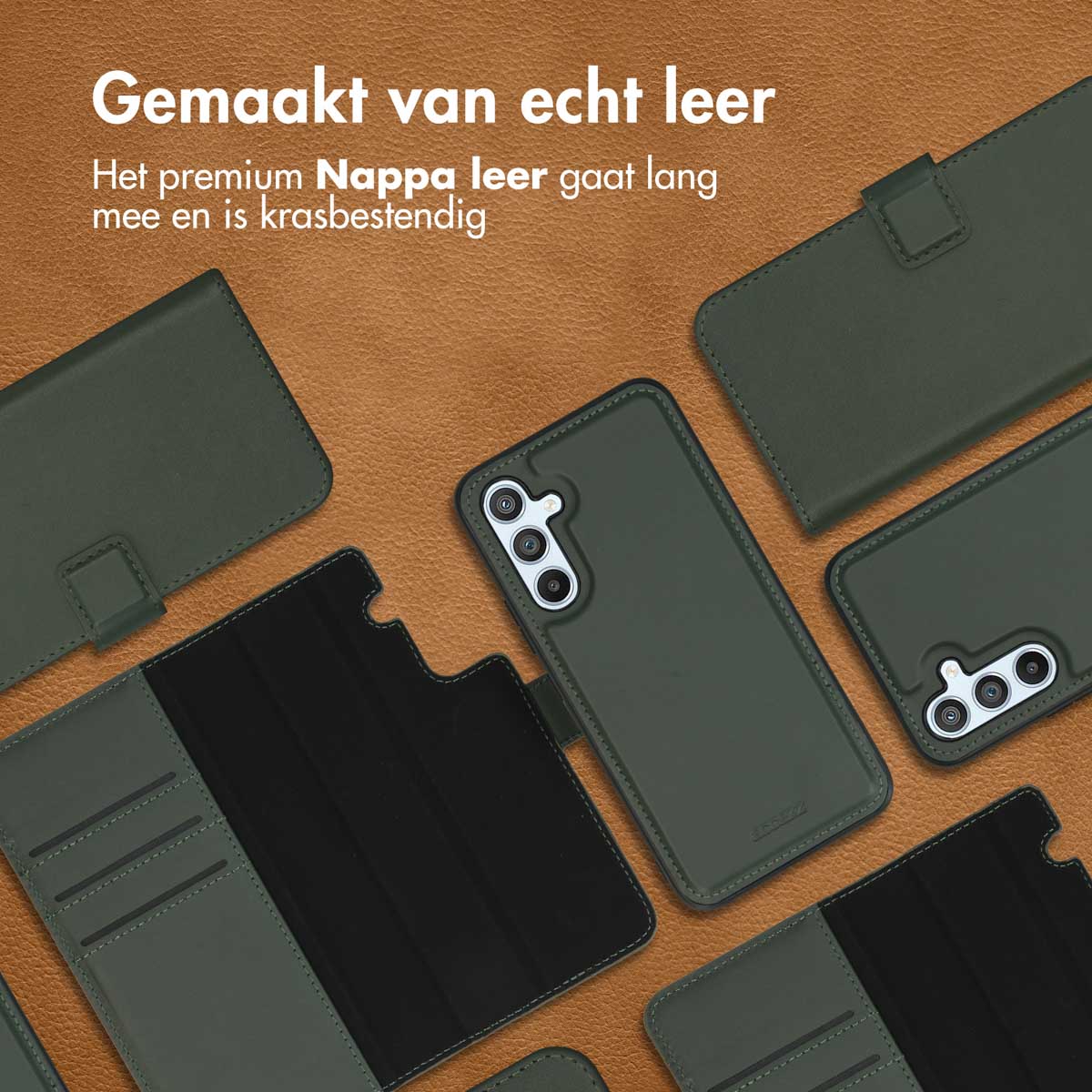 Accezz Premium Leather 2 in 1 Wallet Bookcase Samsung Galaxy A54 (5G) - Groen - Afbeelding 6