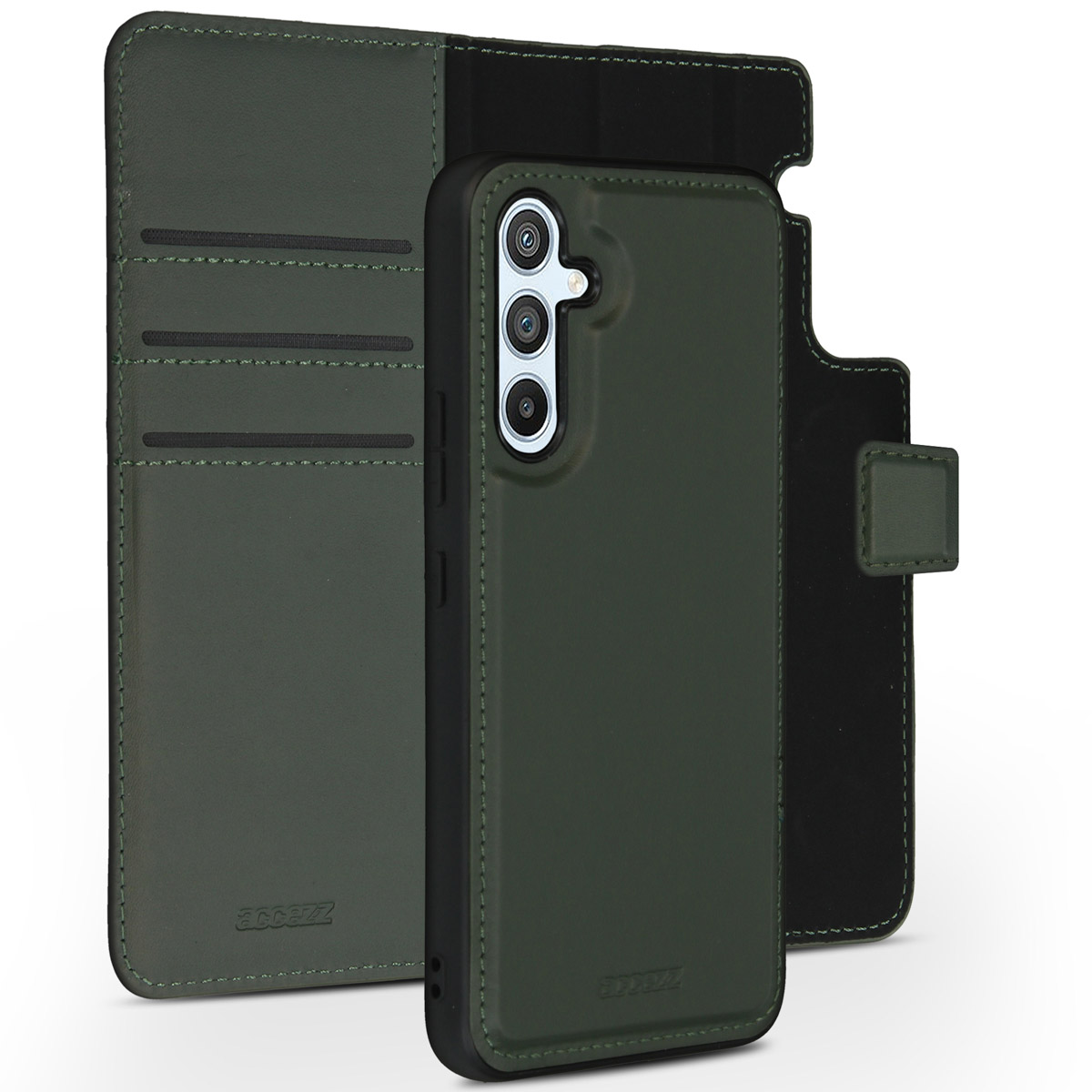 Accezz Premium Leather 2 in 1 Wallet Bookcase Samsung Galaxy A54 (5G) - Groen - Afbeelding 3