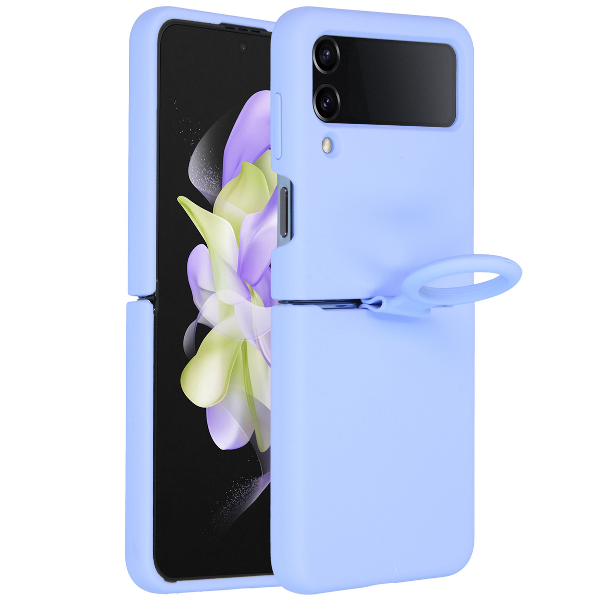 Accezz Liquid Silicone Backcover Samsung Galaxy Z Flip 4 - Paars - Afbeelding 3