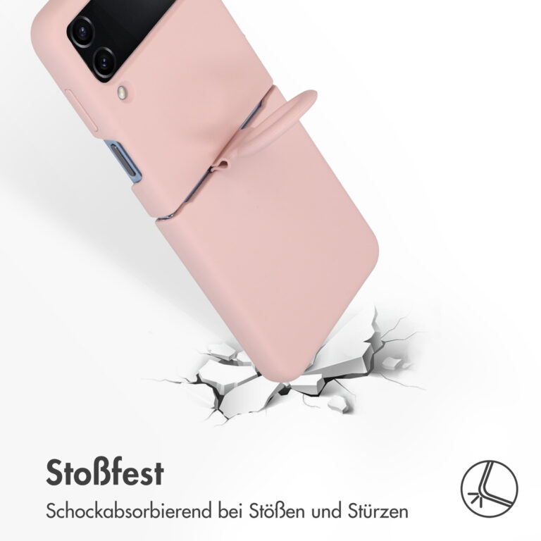 Accezz Liquid Silicone Backcover Samsung Galaxy Z Flip 4 - Roze - Afbeelding 9