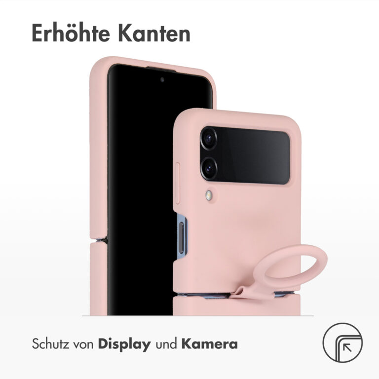 Accezz Liquid Silicone Backcover Samsung Galaxy Z Flip 4 - Roze - Afbeelding 8