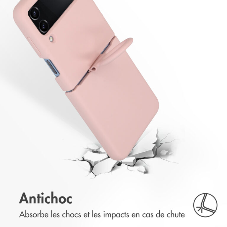 Accezz Liquid Silicone Backcover Samsung Galaxy Z Flip 4 - Roze - Afbeelding 6