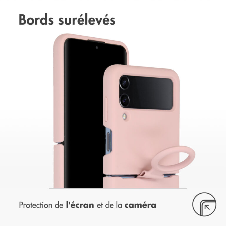 Accezz Liquid Silicone Backcover Samsung Galaxy Z Flip 4 - Roze - Afbeelding 5