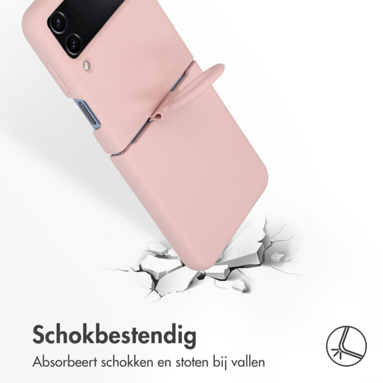 Accezz Liquid Silicone Backcover Samsung Galaxy Z Flip 4 - Roze - Afbeelding 3