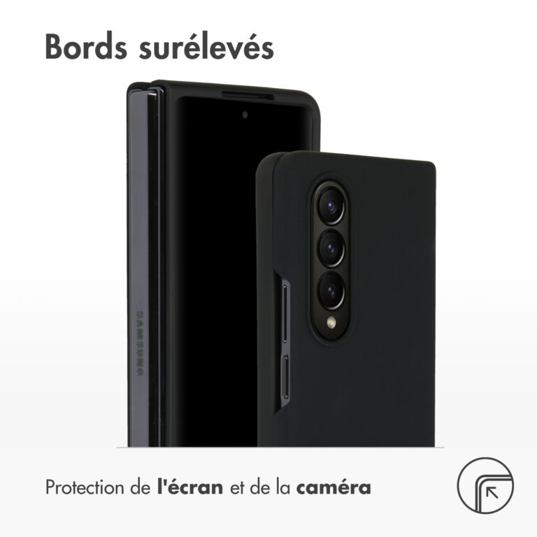 Accezz Liquid Silicone Backcover Samsung Galaxy Z Fold 4 - Zwart - Afbeelding 5