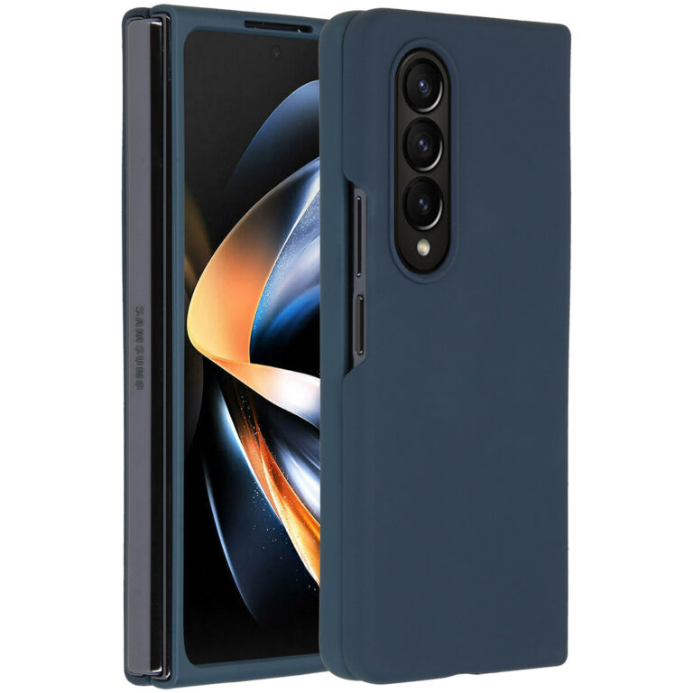 Accezz Liquid Silicone Backcover Samsung Galaxy Z Fold 4 - Donkerblauw - Afbeelding 4