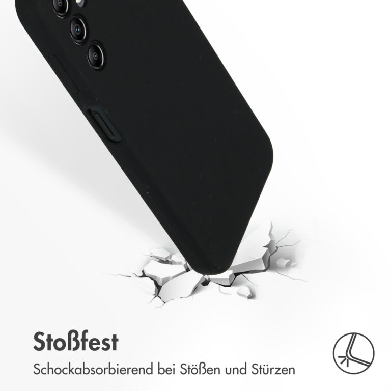 Accezz Liquid Silicone Backcover Samsung Galaxy A14 (5G) - Zwart - Afbeelding 8