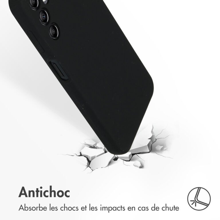 Accezz Liquid Silicone Backcover Samsung Galaxy A14 (5G) - Zwart - Afbeelding 5