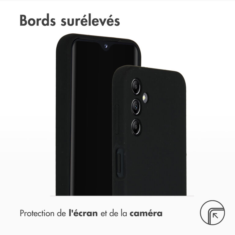 Accezz Liquid Silicone Backcover Samsung Galaxy A14 (5G) - Zwart - Afbeelding 6