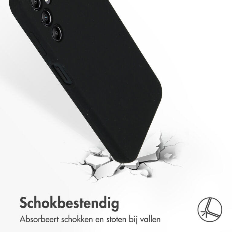 Accezz Liquid Silicone Backcover Samsung Galaxy A14 (5G) - Zwart - Afbeelding 3
