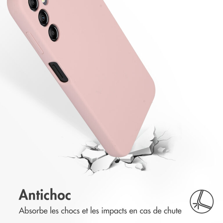 Accezz Liquid Silicone Backcover Samsung Galaxy A14 (5G) - Roze - Afbeelding 6