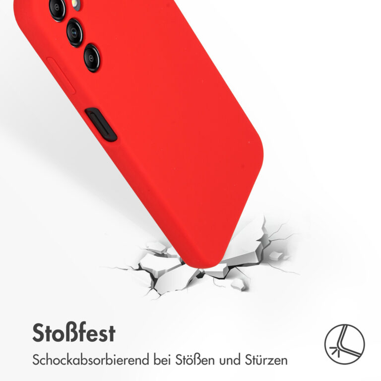 Accezz Liquid Silicone Backcover Samsung Galaxy A14 (5G) - Rood - Afbeelding 8
