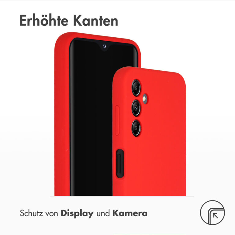 Accezz Liquid Silicone Backcover Samsung Galaxy A14 (5G) - Rood - Afbeelding 9