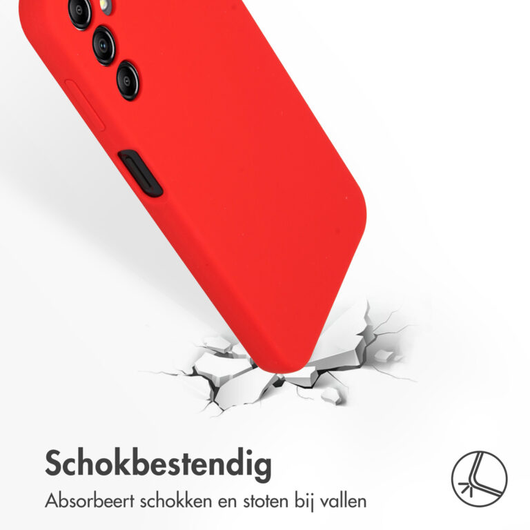 Accezz Liquid Silicone Backcover Samsung Galaxy A14 (5G) - Rood - Afbeelding 3