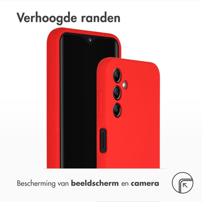Accezz Liquid Silicone Backcover Samsung Galaxy A14 (5G) - Rood - Afbeelding 2