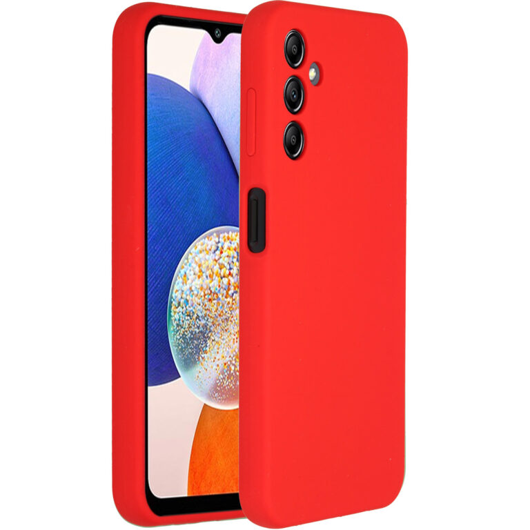 Accezz Liquid Silicone Backcover Samsung Galaxy A14 (5G) - Rood - Afbeelding 4