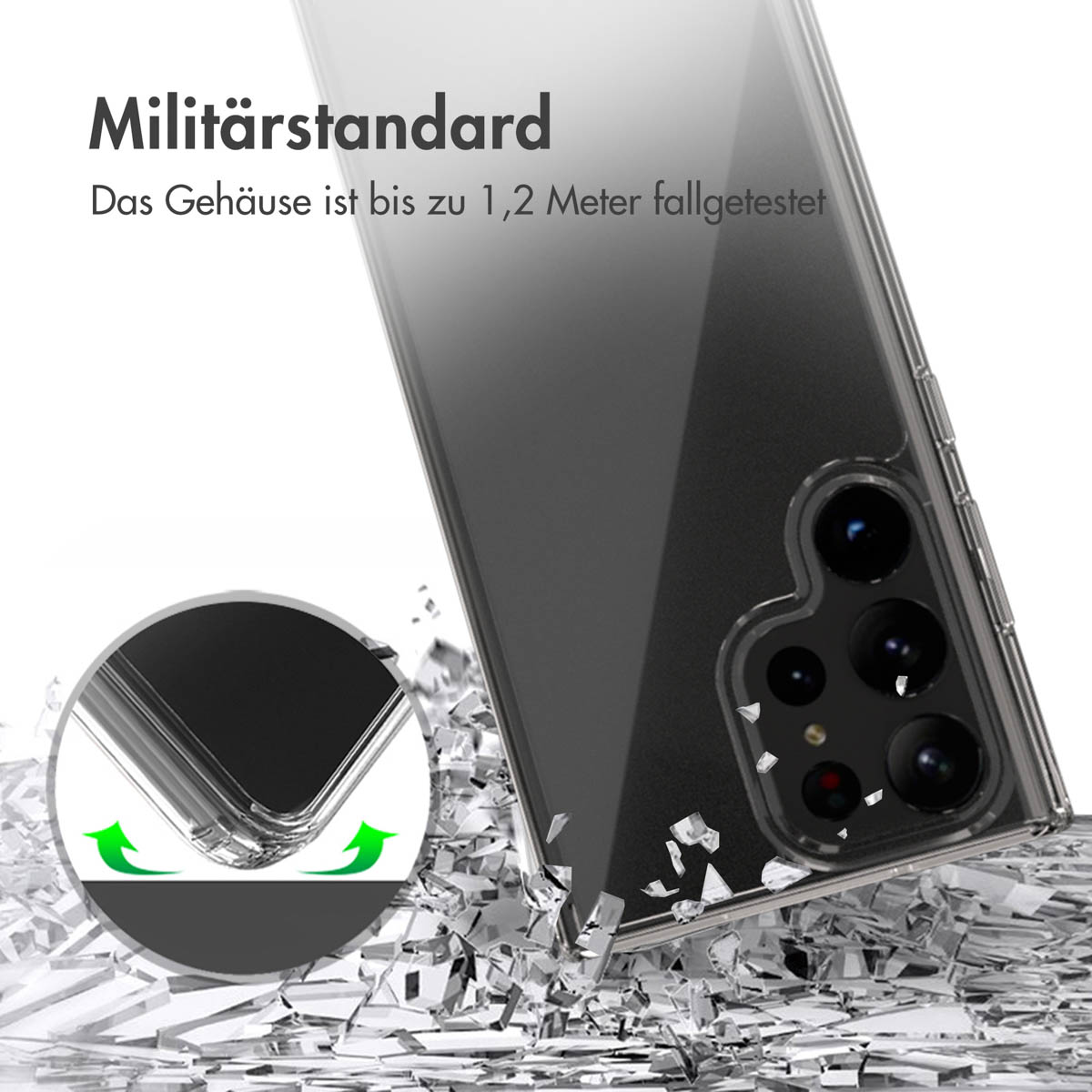 Accezz Xtreme Impact Backcover Samsung Galaxy S23 Ultra - Transparant - Afbeelding 6