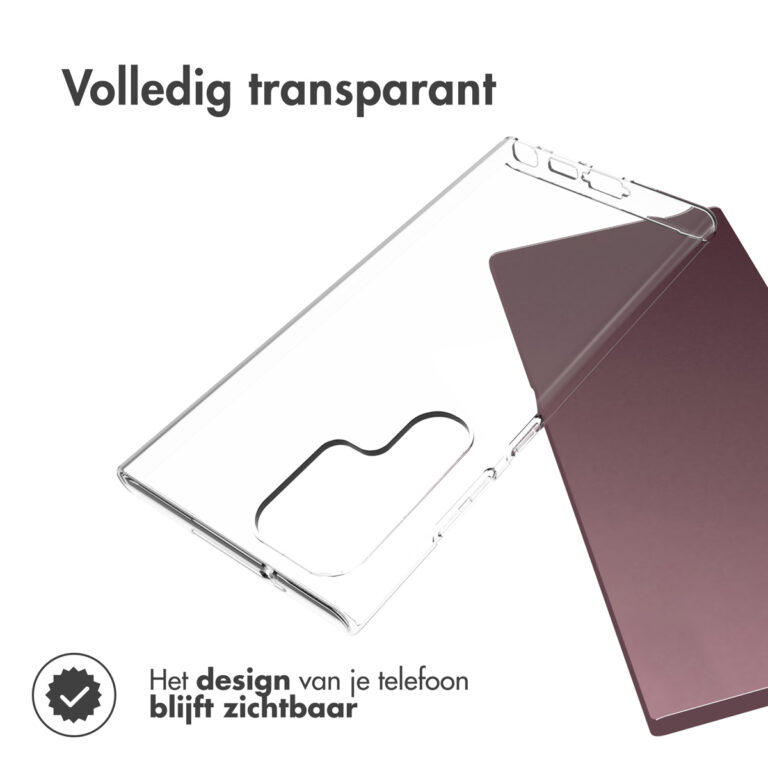 Accezz Clear Backcover Samsung Galaxy S23 Ultra - Transparant - Afbeelding 5