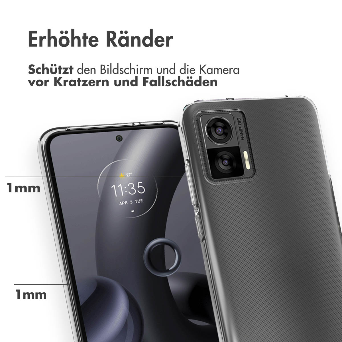 Accezz Clear Backcover Motorola Edge 30 Neo - Transparant - Afbeelding 9